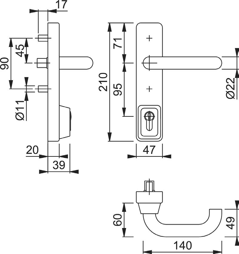 AR8805 Lever Outside Access Device – Proline Hardware | Architectural ...