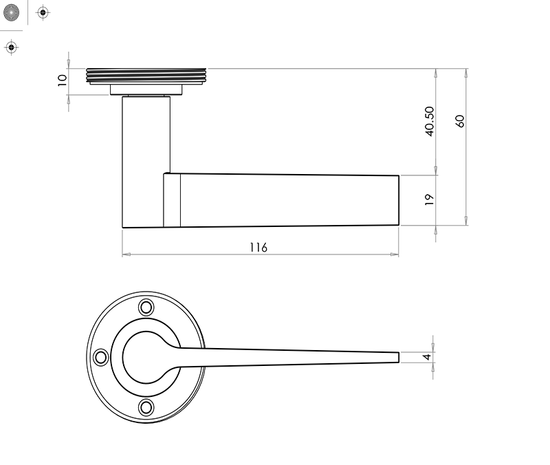 BUR20 Knightsbridge Lever on Rose – Proline Hardware | Architectural ...